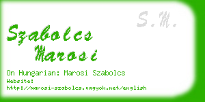 szabolcs marosi business card